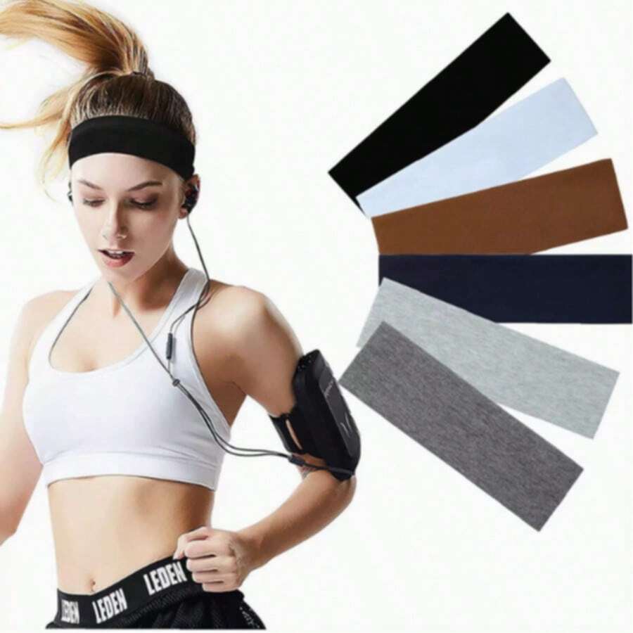 4pcs/Set Solid Color Thin Sports Headband, Suitable For Workout, Fitness, Autumn/Winter Women Holiday Outfit, Women Hair Accessories, Women Elegant Scarf, Women Soft Headband Summer Outfits - Multicolor - View 1