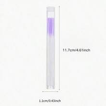 80pcs Unscented Ear Piercing Cleaning Floss, Plastic Ear Care Tools For Men And Women, Anti-Blocking Ear Piercing Dirt Cleaner Lines - 查看 3