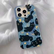 1个幻影猫图案手机壳，兼容 17 Pro Max、16、15、14、13、12、11，可爱又实用 - 彩色 - 查看 2