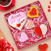 Bộ 6/10 khuôn cắt bánh hình trái tim - Khuôn bánh quy hình trái tim nhỏ bằng thép không gỉ, thích hợp cho Ngày Valentine, tiệc cưới - Có thể dùng để làm bánh mì kẹp, bánh quy, bánh bích quy. - Bạc - Xem 5