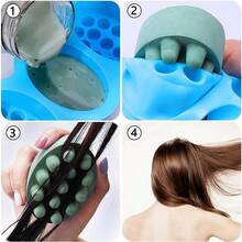 Bộ 5 khuôn xà phòng massage, khuôn xà phòng silicon 4 ngăn để làm xà phòng, khuôn xà phòng dưỡng da, dụng cụ làm xà phòng, khuôn xà phòng gội đầu thủ công. - 1 - Xem 6