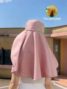 1 Large Shawl Sunscreen Sun Hat Women's Beach Hat Full Coverage Sun Hat - Multicolor - View 8