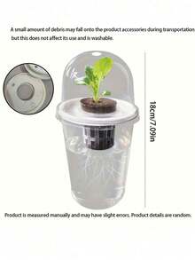 10pcs/2sets - Hydroponic Seedling Pots, Transparent Cylindrical Plastic Seedling Pots - Hydroponic Planting Set, Highly Transparent Hydroponic Cups, Transparent Design For Easy Root Growth Observation, Perforated Design To Promote Aeration And Prevent Root Suffocation, Suitable For Hydroponic Plant Propagation, Can Be Used As Office, Home Or Garden Decorations - A - View 5