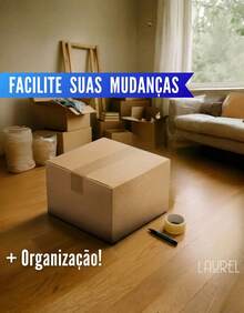 10 Unidades Caixa de Papelão 30x30x16 para Embalagem Envio E-Commerce Correios Mudança Armazenamento Papelão Reforçado Empilhável Transporte Produtos Loja Online Envios Seguros - Marrom Claro - Visão 3
