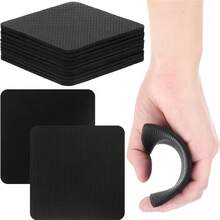 2片/4片装通用运动垫，训练健身掌垫，哑铃，举重，引体向上杆锻炼垫，防滑掌套，健身手套 - 黑色 - 查看 4