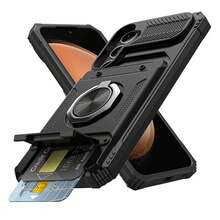 Ốp lưng chống rơi, thiết kế ẩn khe SIM, bảo vệ điện thoại Galaxy S26, S25, S24, S23 Ultra Plus, FE A56, A55, A36, A35, A26, A25, A16, A15 và 17, 16, 15, 14, 13, 12, 11 Pro Max Plus - màu đen - Xem 1