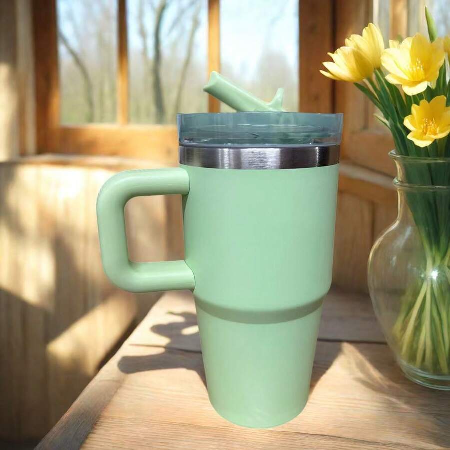 Mini Thermal Cup 360ml Stainless Steel With Acrylic Lid - Generic - 綠色 - 查看 1