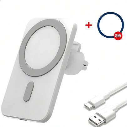 מטען אלחוטי מגנטי לרכב 15W, מגנט חזק משודרג תואם לטלפונים אלחוטיים של אפל, מחזיק רכב לאייפון 12/12 פרו מקס/12/15/13 מיני/13 פרו/13 פרו מקס/14 פרו מקס