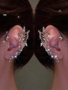 1 Đôi bông tai hình tiên nữ sang trọng tinh tế - Làm thủ công, không cần xỏ lỗ tai, phù hợp cho phụ nữ và bé gái, thiết kế hình bướm lấp lánh, tai yêu tinh thần tiên cho cosplay, thoải mái khi đeo, hoàn hảo cho Halloween. - Nhiều màu - Xem 19