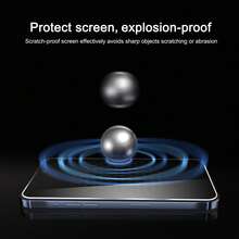 Screen Protector Compatible With IPhone 17 Pro/17Air/17Pro Max/16/14/15/13/12/11/3 Piecestempered Glass [9H+Hardness] [Military Grade Anti Drop] [Sensitive Touch] [Easy To Install Frame] [Privacy Protection], High-Definition Anti Peeping (3 Tempered Films And 3 Yellow Background Lens Films) - Multicolor - View 2