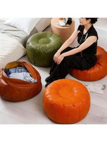 1pc Pumpkin Oval Shape Slouchy Sofa Cover - Collapsible, Suitable For Storage, Holds Old Clothes And Slouchy Sofa, Cover Only Without Filling - Multicolor - View 11