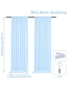 1 Set Chiffon Mosquito Net Canopy, Princess Style Nursery Decor, Baby Crib Canopy, Bed Curtain Decor, Kids Room Decor, For Baby Boys & Girls, Baby Shower Party Decor, Gender Reveal Party Decor, Children's Room Decor (Excluding Stand And Top) - Multicolor - View 12