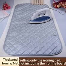 1 件便携式熨烫垫，加厚棉质银涂层隔热熨烫垫（不含熨衣板），可折叠便携式灰色熨烫垫，熨衣板替代品，棉质垫，圆形烘干机耐热垫，便携式灰色熨烫垫，适用于家庭、酒店和宿舍，设计为重型替代品，适合家庭和旅行，兼容传统熨衣板 - 經典款 - 查看 13