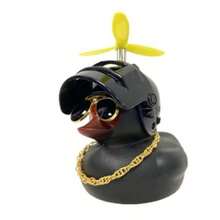 1pc Fashionable Small Yellow Duck Motorcycle & Bicycle Mounted Decoration, Windmill Wind Chime - Multicolor - View 14