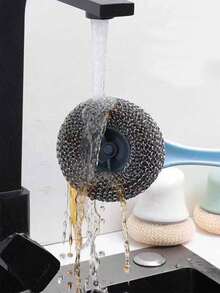 2/3件套厨房长柄锅刷，洗碗清洁刷，大号不锈钢百洁球，清洁炊具的神奇工具 - 粉紅色 - 查看 4