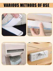 12 pares (24 piezas) Ganchos pesados para colgar cuadros, tiras adhesivas extraíbles, ganchos para pared sin daños, solución de colgado autoadhesiva para el hogar y la oficina - A - Ver 3