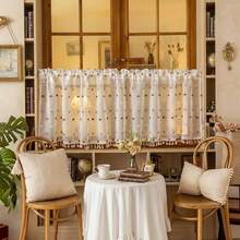 1件美式乡村风格花卉流苏薄纱窗帘 - 彩色 - 查看 7