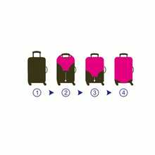 1 Pack L/XL Thickened Elastic Luggage Cover, Fits 19-25 Inch Suitcases, Dust-Proof Travel Accessory - Multicolor - View 4
