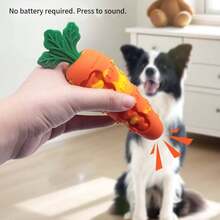 畅销硅胶宠物发声玩具，狗狗胡萝卜磨牙玩具，防无聊自娱自乐磨牙玩具，经久耐用 - 彩色 - 查看 2