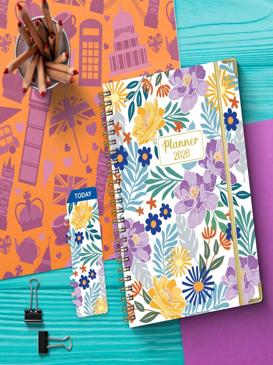 2026 A5 Spiral Bound Planner Notebook, 2026-2027 Weekly & Monthly ...