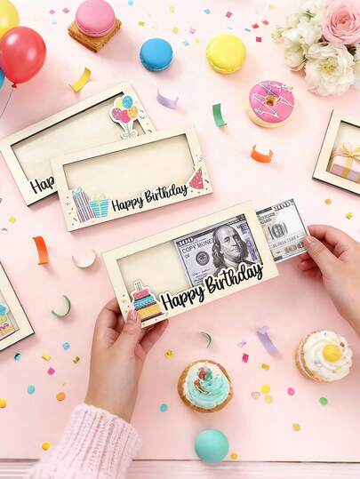 1 chiếc kẹp phong bì tiền bằng gỗ thủ công, kẹp tiền sinh nhật, thích hợp để trang trí sinh nhật, đồ thủ công mỹ nghệ, kẹp phong bì và thiệp, phụ kiện trang trí nhà cửa lý tưởng cho sinh nhật, quà tặng thủ công.