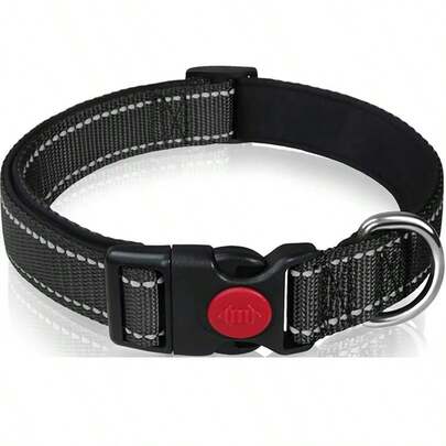 Night Reflection Dog Pet Towing Rope Pet Walking Training Leash Luminous Collar Adjustable Dog Collar Pet Safety Harnes Collar Reflective Dog Collar Strap With Adjustable Safety Nylon Pet Collar Pet Traction Rope Suitable For Small And Medium-Sized Pets