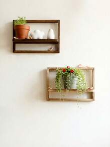 1/2件套乡村风木质悬浮壁架，壁挂式展示架，农舍风格墙面装饰，波西米亚风家居装饰收纳架，适用于客厅、卧室、玄关、厨房、浴室，北欧风格墙面装饰，简约壁挂式家居收纳架，现代风格置物架套装，适用于公寓、办公室及其他家居装饰空间 - 彩色 - 查看 12