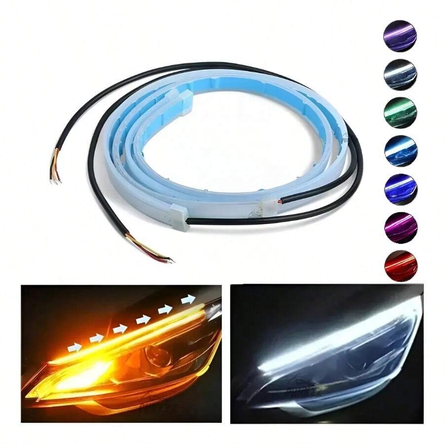 45cm Par Tira Led Drl Flexible Direccional Secuencial Auto - A - Ver 1