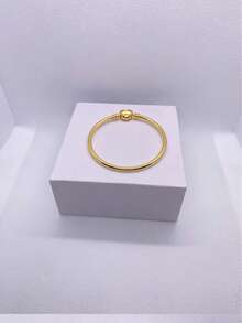 1pc Fashion Women Round Button DIY Pendant Snake Bone Bracelet, Suitable For Daily Matching, Perfect Holiday Gift For Women - Classic Heart Clasp Bracelet - View 45
