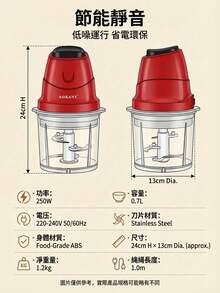 SOKANY 多功能迷你电动压蒜器，便携式不锈钢电动绞肉机，蔬菜切丝器，研磨机，适用于辣椒、坚果和肉类，电动切片机，蔬菜、辣椒和肉类研磨机，食物切碎机，双速重型肉类、蔬菜、食物切丝器，易于清洁设计，厨房小工具，操作简单，快速出料 - 日規A型插(100V) - 查看 13