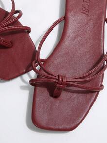 Women's Fashion Slippers - Lightweight, Breathable, Open-Toe, Flat, Casual Summer Shoes With Comfortable Insole And Adjustable Strap For Easy Walking,Beach Shoes,Flip Flops - Red - View 4