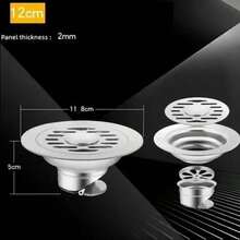 Desagüe de Suelo de Acero Inoxidable con Núcleo de Cierre Automático - A - Ver 12