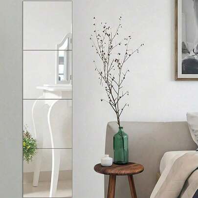 Gương treo tường toàn thân dạng mô-đun 8/4/1 mảnh, thích hợp cho phòng ngủ, phòng tập thể dục tại nhà, phòng tắm, món quà sinh nhật hoặc tốt nghiệp tuyệt vời.