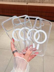 透明磁吸手机壳，经典设计 - 兼容无线充电 - 防震防黄变 - 兼容 17、16、15、14、13、12、11 Pro 和 Pro Max，防刮花，耐用，纤薄轻巧 - 透明的 - 查看 11