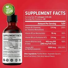 Selling Fast!Vitamin B12 5000mcg + B6 Liquid Drops – Sublingual Energy & Brain Support With Methylcobalamin, B1, Folic Acid, Raspberry Flavor (1pcs). Women's Health. - Rose Red 1 - View 5