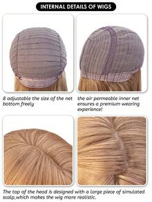 alicegarden Tóc giả tổng hợp dài 26 inch với kiểu tóc gợn sóng tự nhiên màu nâu tuyệt đẹp. Được thiết kế có mái, tóc giả này được làm từ sợi chịu nhiệt để đảm bảo độ bền. Bộ tóc giả này hoàn hảo để sử dụng hàng ngày, mang lại vẻ ngoài tự nhiên và chân thực. - màu nâu - Xem 9