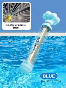 1支夏季ABS材质水枪，抽拉式设计，大容量，适用于游泳池、沙滩、草坪和水上乐园 - 彩色 - 查看 9