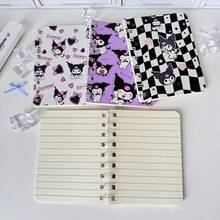 Bộ 4 cuốn sổ tay lò xo A7, sổ ghi nhớ hình hoạt hình, sổ tay cầm tay cho học sinh tiểu học, nhật ký, quà tặng học sinh, quà sinh nhật. - Hình chữ nhật - Xem 4