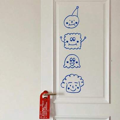 Creative Clown Cute INS Style Decor Sticker For Clothing Store, Milk Tea Shop, Home, Mirror, Door, Window