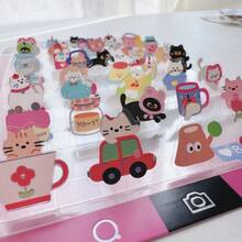 1 pieza Pegatinas 3D de animales de dibujos animados NEKONI, pegatinas creativas para scrapbooking, diario DIY, papelería linda, regalo escolar - Multicolor - Ver 7