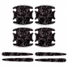 8pcs New Carbon Fiber Forged Texture Car Door Handle Bowl Protector Stickers, Anti-Collision Protective Strips, Scratch-Resistant And Wear-Resistant - Multicolor - View 14