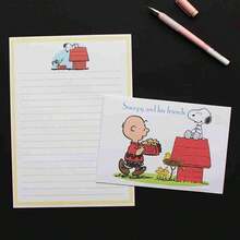 SNOOPY 1set/10pcs 2026 New Colorful Letter Paper & Envelope Set Features Cute And Classic Cartoon Designs, Bringing You A Fresh And Aesthetic Writing Experience. This Lovely Stationery Set Includes Delicate Letter Paper And Matching Envelopes, Perfect For Handwritten Letters, Festival Greetings, Birthday Wishes - Multicolor - View 6