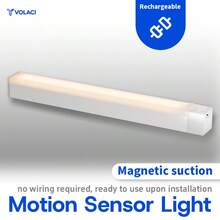 感应式衣柜灯，护眼设计，可充电LED无线衣柜灯，电池供电橱柜灯 - 彩色 - 查看 2