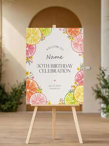 Customized Birthday Welcome Sign With Name And Date Event Party Decor Customized Text Photo Display For Wedding Baby Shower Personalized Signage Indoor Use Minimalist Style - Multicolor 05 - View 6