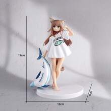Kinopio Neko (Kinako) Anime Cat Girl Figurine, Sitting Eating Fish, Swap Face, Tassel Beaded, Exaggerated , Desktop/PC Case/Car Decor Collectible Doll For Girls & Anime Fans - Con mèo đang quỳ ăn cá: đã được đóng gói - Xem 11