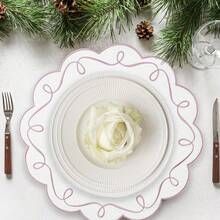 1/4/6pcs Round Placemats And Coasters, Coffee Mats, Kitchen Table Mats, Easy To Clean, Suitable For Kitchen And Dining Room Round Tables, Embroidered, Washable, Reusable - Multicolor - View 10