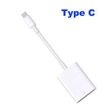 SD Card Reader Compatible With IPhone, USB C/Lightning Interface, Compatible With IPhone 17/16/15/14/13/12/11/XR/Xs Max/7/8 Plus/SE, Camera Storage Card Reader For Samsung Galaxy, - 白色 - 查看 8