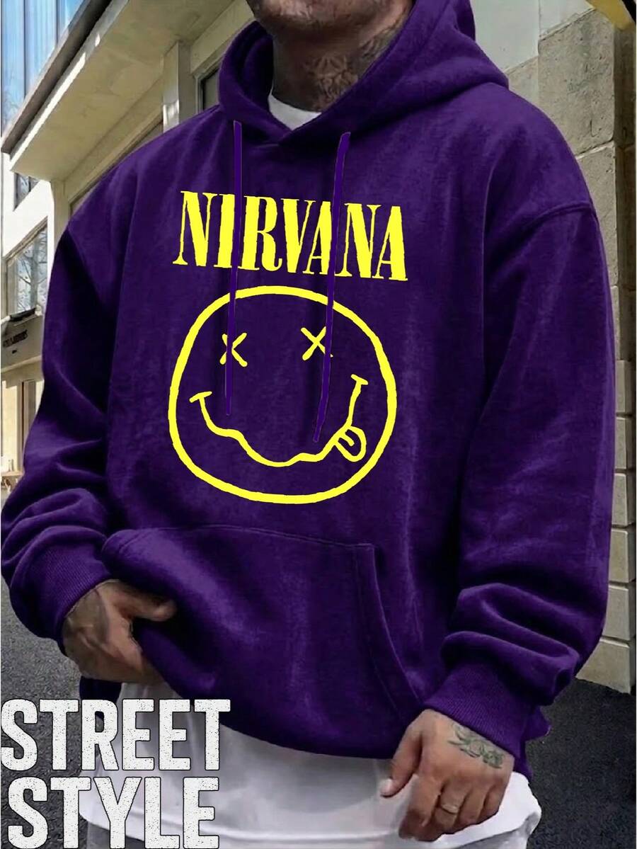 Niirvana International Rock Grunge Band Sweatshirt, Unisex, Men's And Women's, 100% Cotton, Top Premium Streetwear, New Release, Immediate Shipping, Various Colors!! - 紫色 - 查看 1
