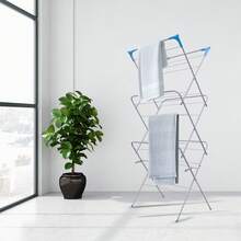 Crystals 3 Tier Foldable Clothes Airer Drying Rack Laundry Dryer Stand Indoor Outdoor White - Cloth Airer - View 8