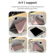 Suitable For Huawei Matepad 11.5S" 2026tablet Protective Case, Magnetic Flat Plate Protective Cover,High Transparency Acrylic Back Panel, Can Be Freely DIY, Compatible With Huawei MatePad SE 11inch 2024(AGS6-W00,AGS6-W10),Stylish And Intelligent Y-Shaped Folding Bracket Cover - Pink - View 5
